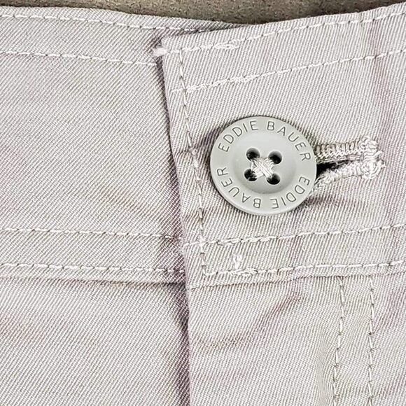 Eddie Bauer Pants Womens Size 14 Tan Khaki Straight Leg Flat Front - Picture 5 of 13